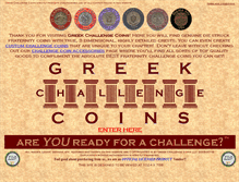 Tablet Screenshot of greekchallengecoins.com